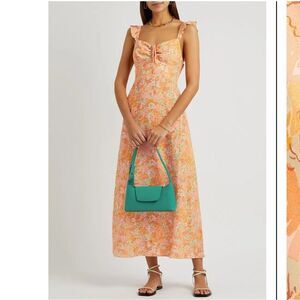 Rixo Cecile Floral-Print Maxi Dress size 10